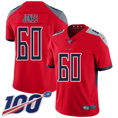 Tennessee Titans Limited Red Men Ben Jones Jersey NFL Football #60 100th Season Inverted Legend